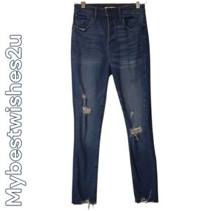 Abercrombie & Fitch Jeans Women's Size 2 Blue Button-fly curve love Jeans super